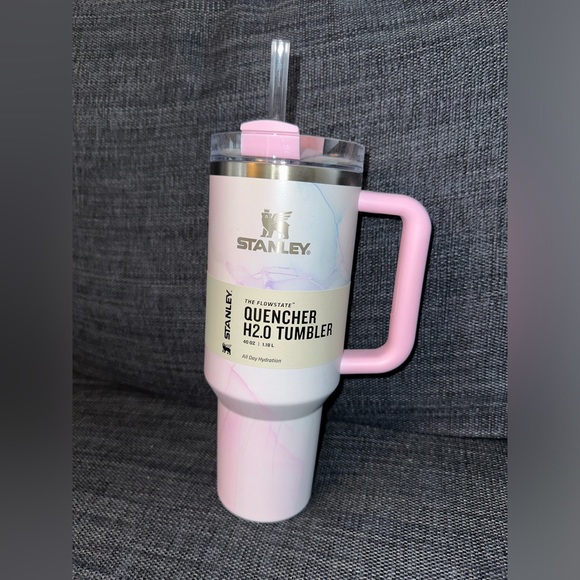 Stanley 40 oz Stainless Steel H2.0 FlowState Quencher Tumbler Watercolor Tulle - Picture 1 of 4